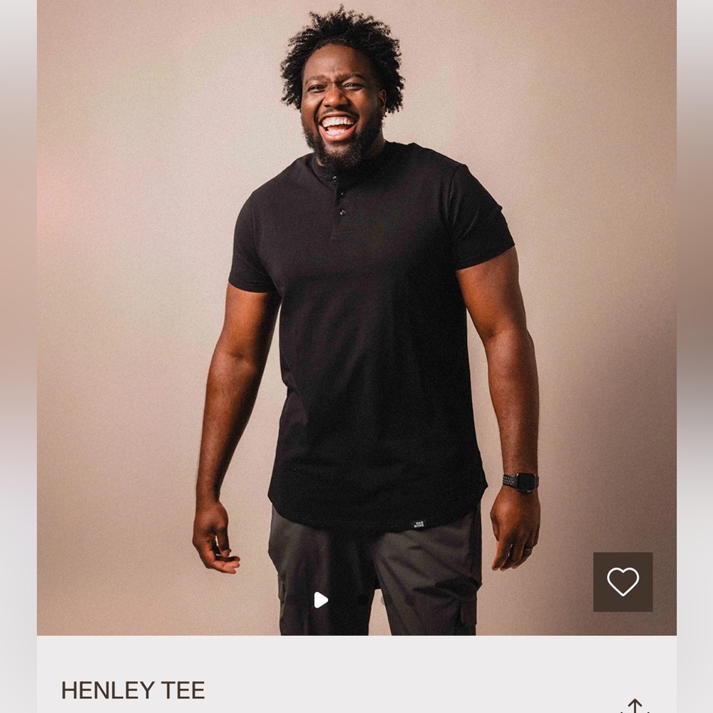 Black Henley Tee